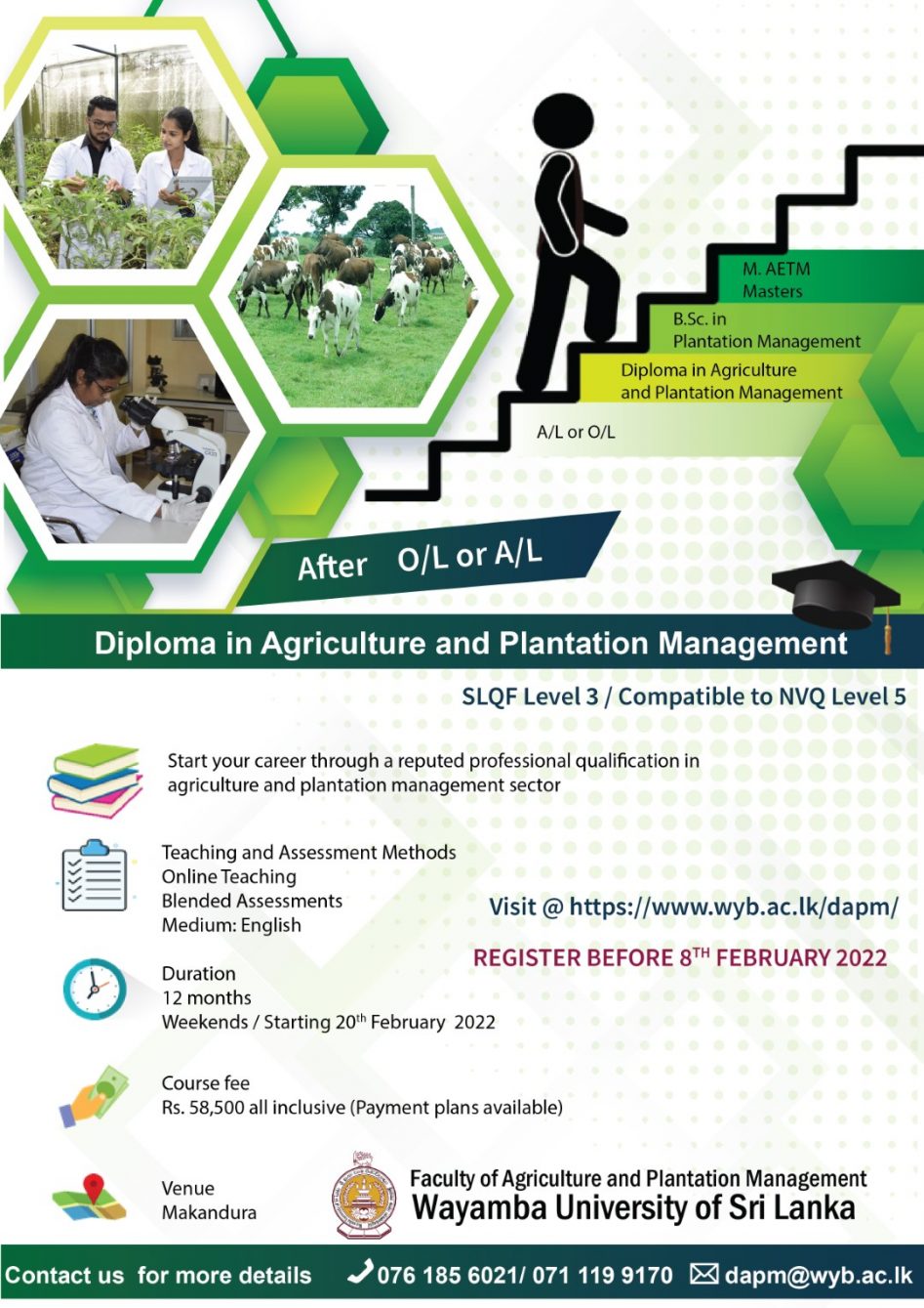 Diploma in Agriculture and Plantation Management – Wayamba University ...