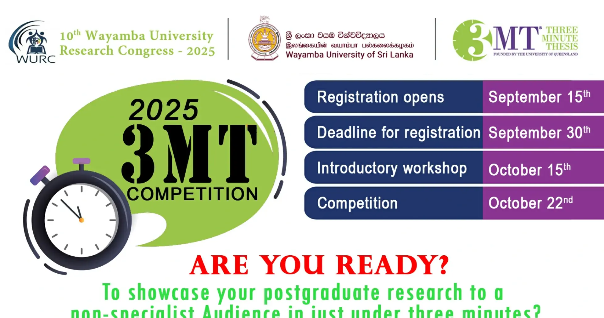 3MT Competition WURC 2025